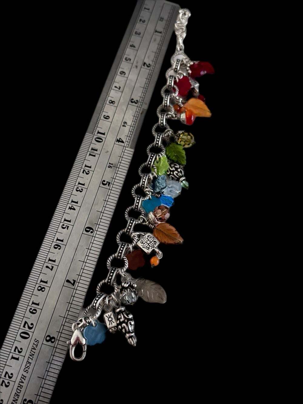 Brighton Venetian Leaves multicolored Beaded Charm Bracelet NWOT - Picture 5 of 5